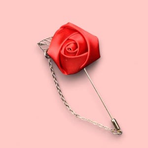 Rose Wedding Pin, Multiple Colors Lapel Pin, Bridal Party Flower Wedding Boutonnière, Groomsmen Pin, Floral Corsage