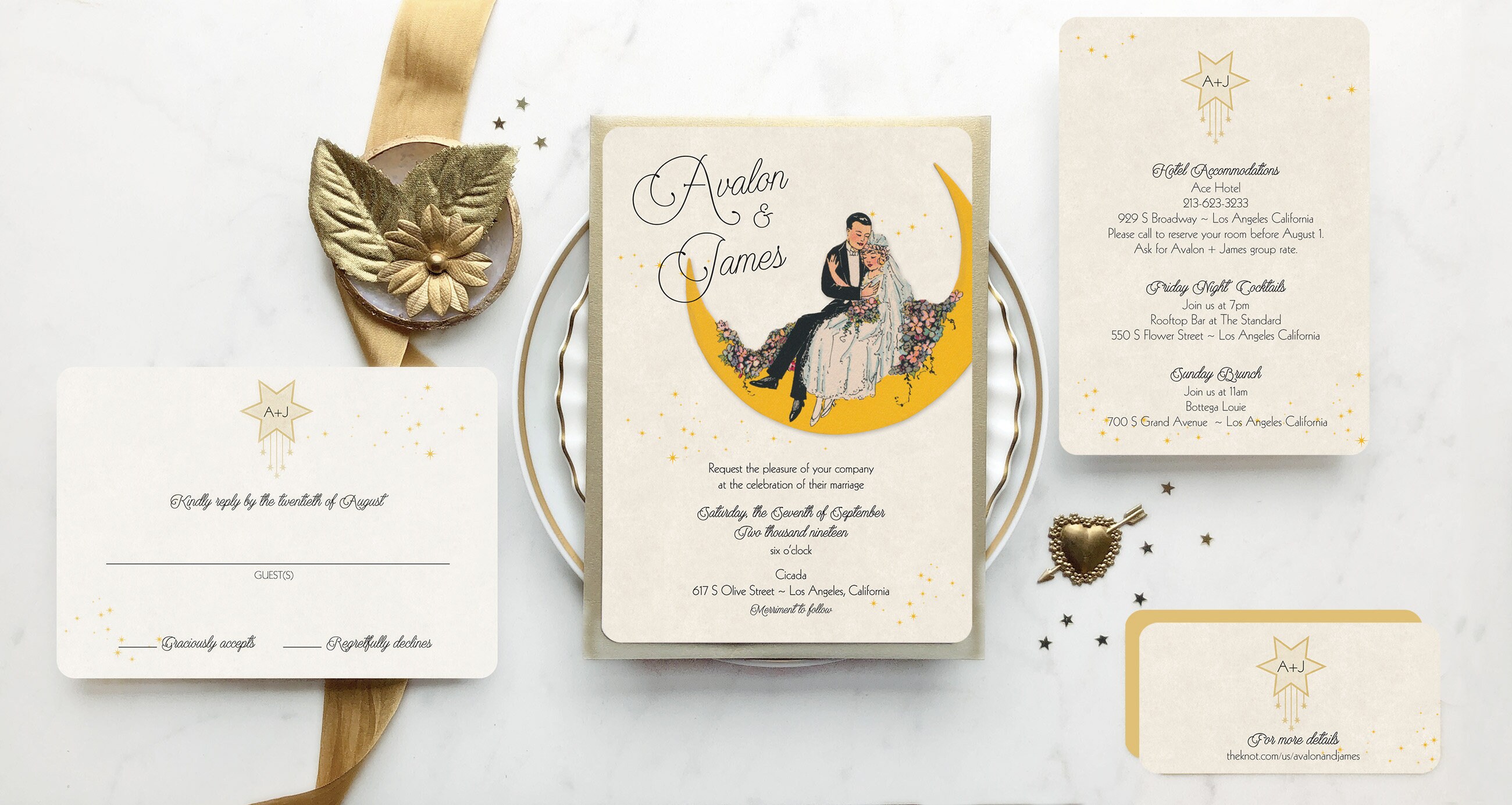 Paper Moon Wedding Invitations 2