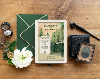 Fall Forest Wedding Invitations: Autumn Woodland Trees Stationery - The Woods