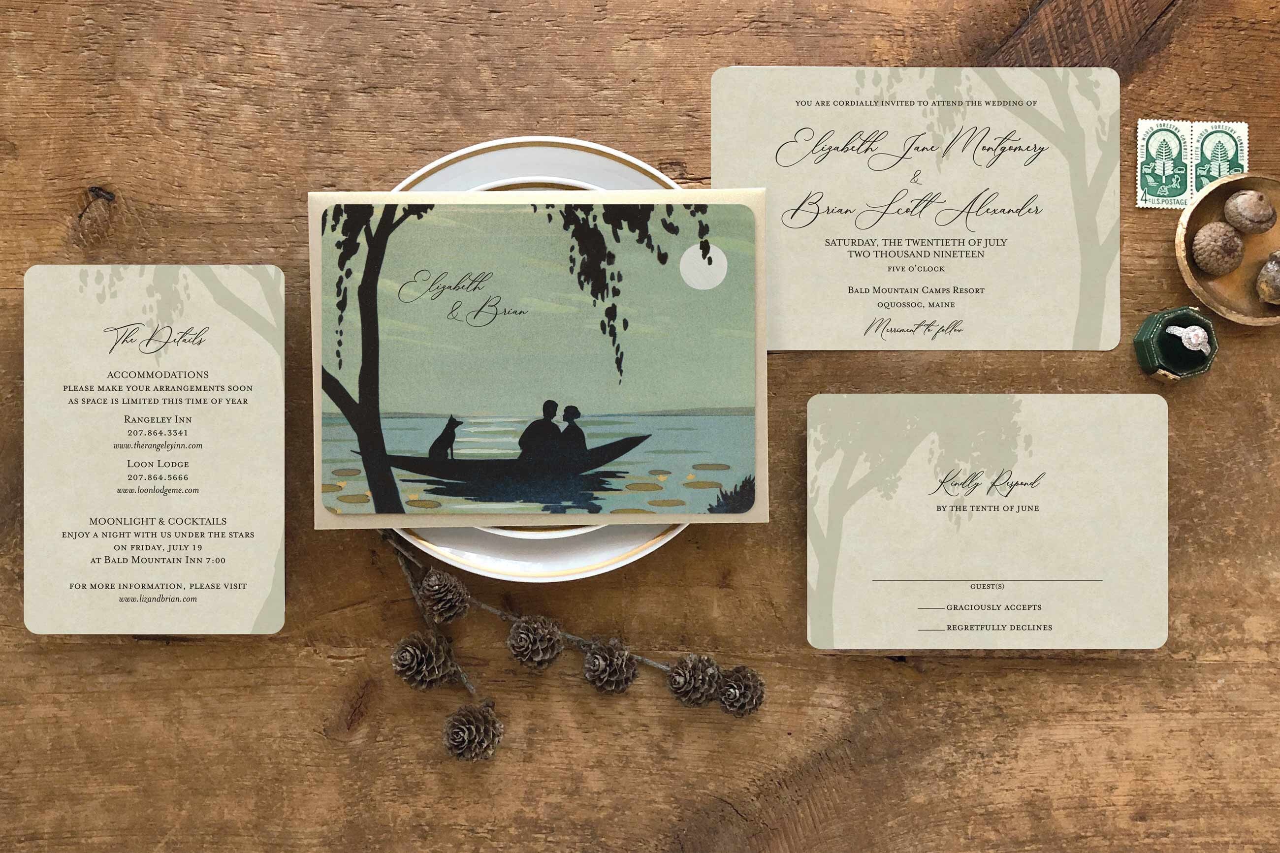 Destination Wedding Lake Wedding Invitations Ocean Wedding Etsy