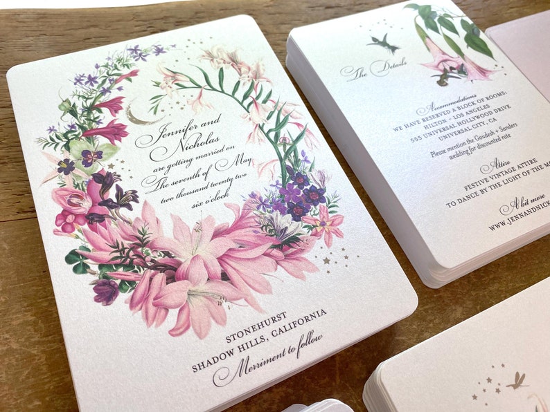 Wedding Invitation Samples Choose Any TWO Different Designs for one price from Gilded Swan Paperie image 10