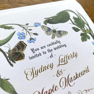 Vintage Botanical Wedding Invitation, Rustic Wedding Invitation, Garden Wedding, Boho Wedding Invitations, Vintage Wedding, Flights of Fancy image 4