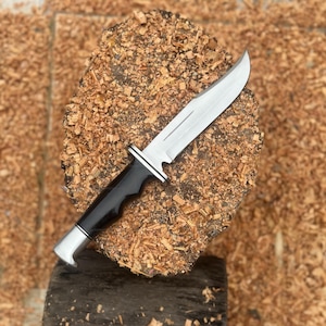 Ghost face Scream Knife Replica - Bloody Buck 120 Style Hunting Knife | Real Steel Blade | Horror Movie Prop |Halloween Cosplay Gift