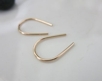 14K Gold-Filled // Sterling Silver// Horseshoe Earrings // Arc Earrings // U Shape Earrings // CartilageJewelry // Minimalist Jewelry