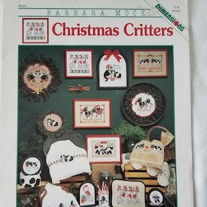Christmas Critters Cross Stitch Pattern by Barbara Mock Dimensions