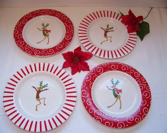 Christmas dessert plates | Etsy