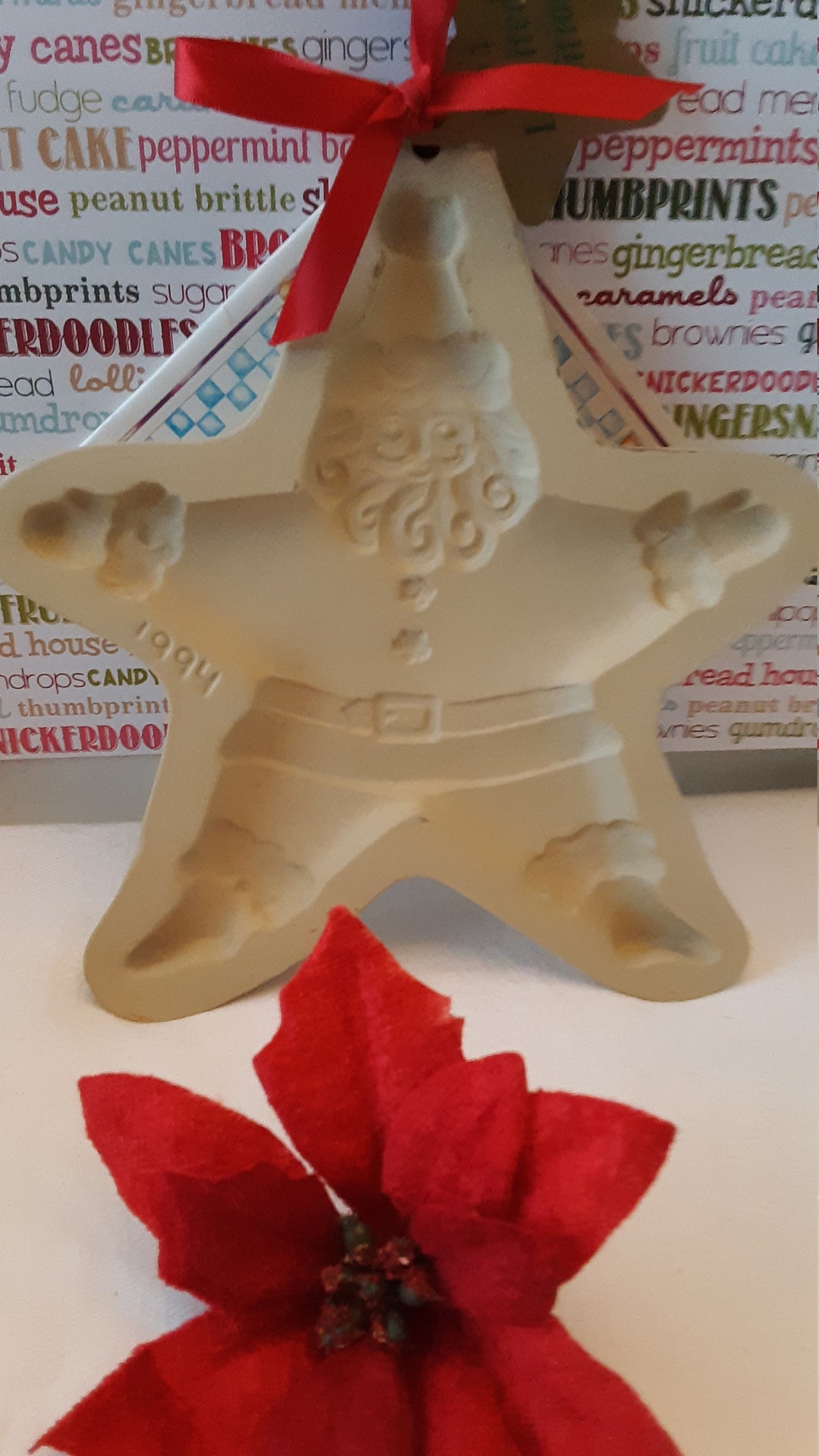 Brown Bag Cookie Art Mold 1994 Santa Santa's Star New Etsy
