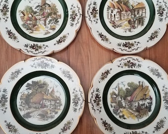 Ascot (Village) Service Plate by Wood and Sons Decorative Wall Plate - England - Village Scenes