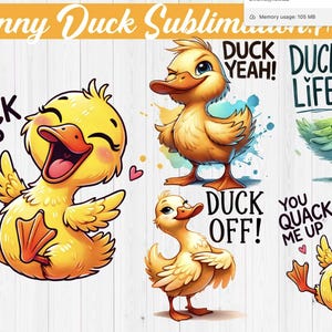 5 Funny Duck PNG Clipart Bundle | |Transparent Backgrounds | Funny Animals Graphics | Commercial Licence | Digital Crafting, Duck Png,