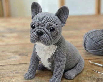 フレンチブルドッグとビーグル犬のかぎ針編みパターン：あみぐるみの