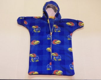 NCAA KANSAS JAYHAWKS Printed Fleece Baby Snuggy Bunting Coat, Baby Sac  0 to 6 Months