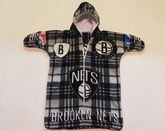NBA N.Y. BROOKLYN Nets Printed  fleece Baby Bunting Coat , Baby Sac   0 to 6 months