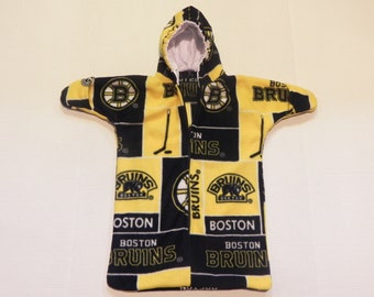 NHL BOSTON BRUINS yellow Printed  fleece  Baby Bunting Coat  0 to 6 months