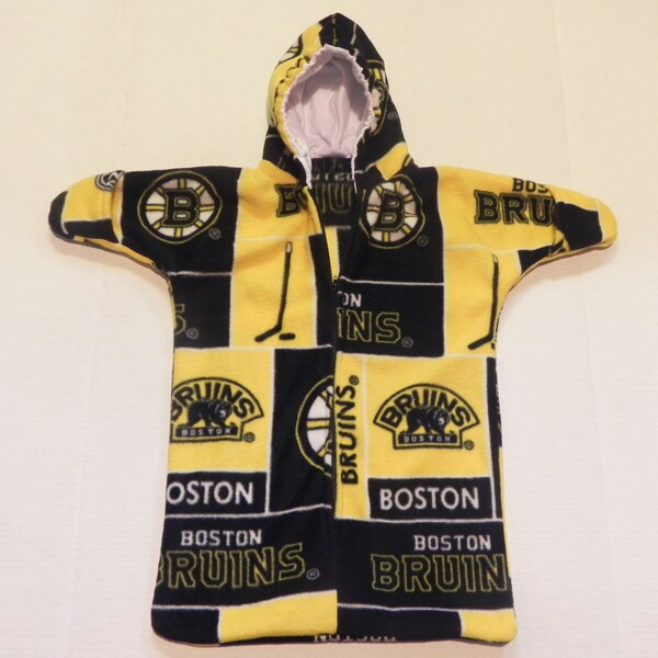 NHL BOSTON BRUINS yellow Printed  fleece  Baby Bunting Coat  0 to 6 months