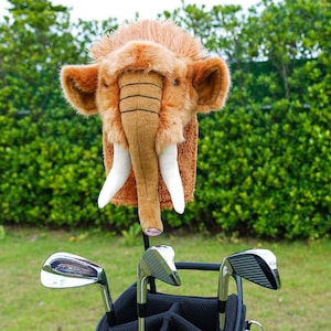 Mammoth/Elephant Driver Headcover Funny Animal Golf Accessory for Woods Driver Plush Golf Club Covers Fits up 460cc Driver