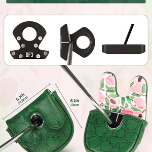 Azalea blommigt persikomönster, "Georgia on my mind", Putter Golf huvudskydd, För DF3, Blade putter, Golfgåva bild 6