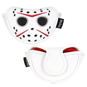 Hockey Jason Inspired Mask Funny Golf Headcover, Driver Fairway Hybrid mallet Putter, Blade putter, LAB DF3/OZ1, Iron cover set, Golf gift Mid mallet putter