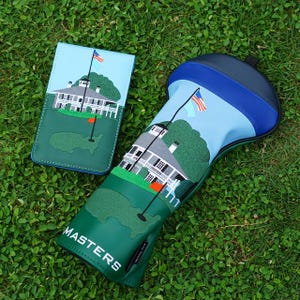 The Masters Masters Tournament Golf Scorecard Holder Golf Yardage Book Cover, augusta national golf club embroidery, Driver Golf Headcover