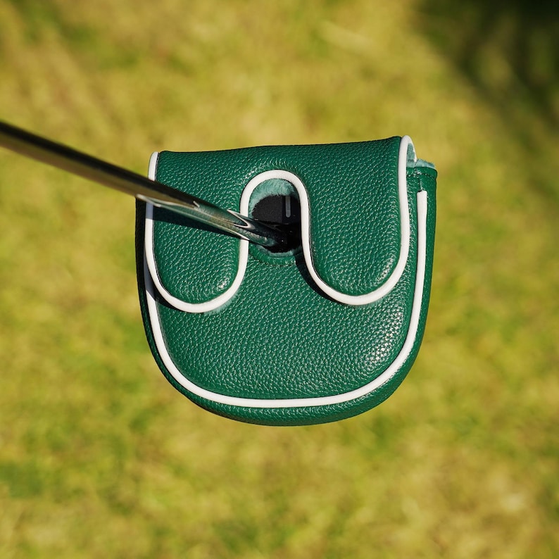LAB DF3 & OZ1 Green White Stripes Center Shaft Mallet Putter Headcover Head Cover, Protector Case, Magnetic Closure, golf gift image 4