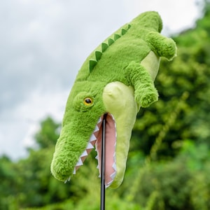 Driver Golf Headcover, Funny Crocodile Animal Golf Club Protector Accessory for Drivers & Perfect Gift for Golfers, Fits up 460cc Driver