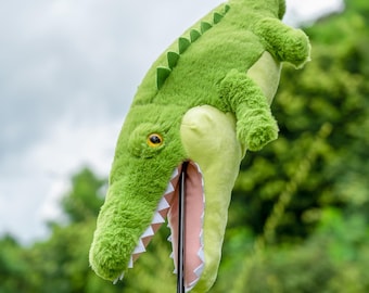 Fahrer Golf Headcover, Lustiges Krokodil Tier Golf Club Schutz Zubehör für Fahrer & Perfektes Geschenk für Golfer, Passend für 460ccm Fahrer