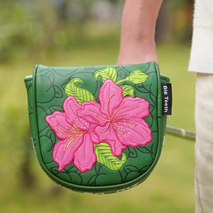 Azalea blommigt persikomönster, "Georgia on my mind", Putter Golf huvudskydd, För DF3, Blade putter, Golfgåva For DF3