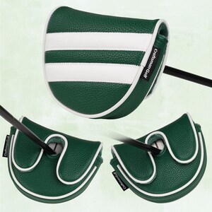 LAB DF3 & OZ1 Green White Stripes Center Shaft Mallet Putter Headcover Head Cover, Protector Case, Magnetic Closure, golf gift image 12