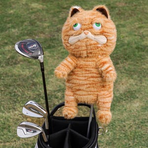 Garfield Cat Cute Golf Headcovers, Head Cover For Driver, Golf Gift,