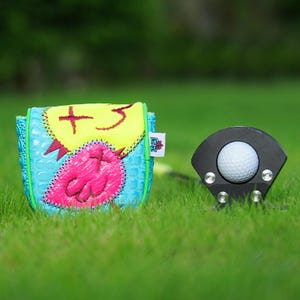 Funda para putter DF3/OZ.1, funda para cabeza de golf, compatible con el eje central LAB DF3, diseño de pájaro con cierre magnético, piel con estampado de cocodrilo. imagen 17