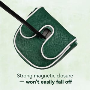 LAB DF3 & OZ1 Green White Stripes Center Shaft Mallet Putter Headcover Head Cover, Protector Case, Magnetic Closure, golf gift image 8