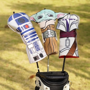 Star Wars Fans R2-D2 Robot Yoda Mandalorian Golf Driver Head Cover, Star Wars fans, Golf Gift