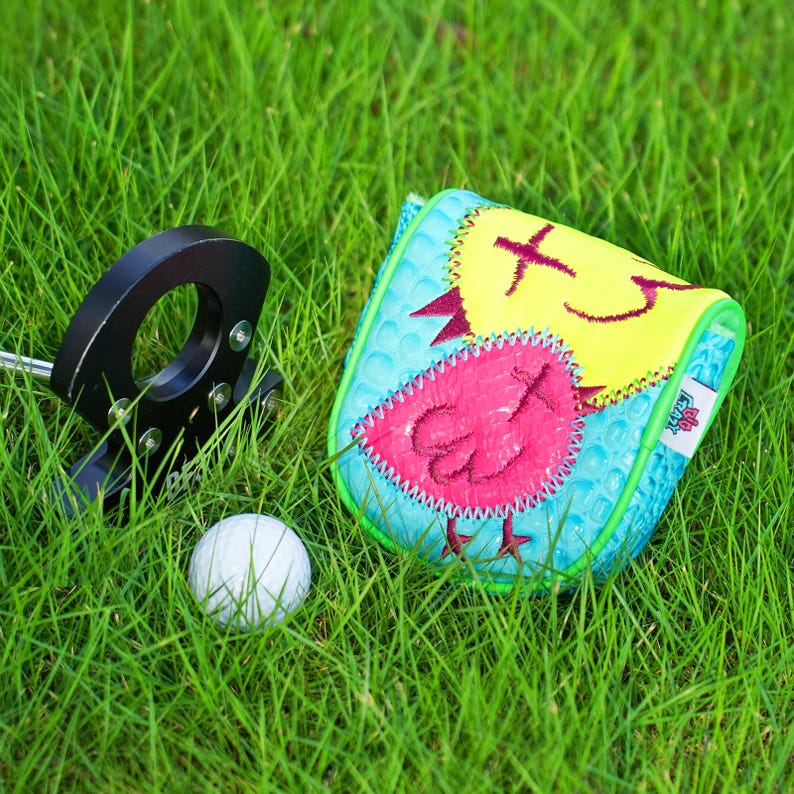 Funda para putter DF3/OZ.1, funda para cabeza de golf, compatible con el eje central LAB DF3, diseño de pájaro con cierre magnético, piel con estampado de cocodrilo. imagen 14