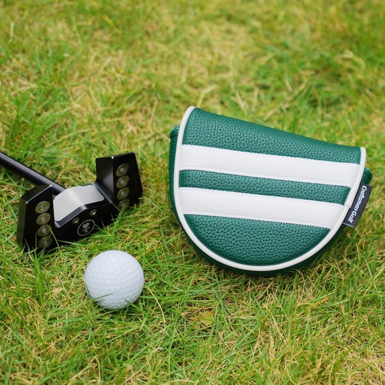 LAB DF3 & OZ1 Green White Stripes Center Shaft Mallet Putter Headcover Head Cover, Protector Case, Magnetic Closure, golf gift OZ1/OZ1i