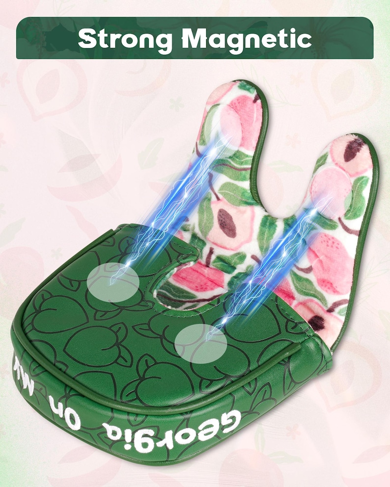 Azalea blommigt persikomönster, "Georgia on my mind", Putter Golf huvudskydd, För DF3, Blade putter, Golfgåva bild 5
