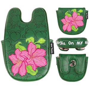 Azalea blommigt persikomönster, "Georgia on my mind", Putter Golf huvudskydd, För DF3, Blade putter, Golfgåva bild 7