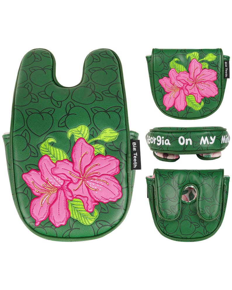 Azalea blommigt persikomönster, "Georgia on my mind", Putter Golf huvudskydd, För DF3, Blade putter, Golfgåva bild 7