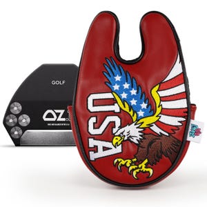 OZ1/MEZZ1 Housse de putter maillet American Eagle USA, housse de putter maillet à arbre central avec fermeture magnétique, cadeau de golf image 4