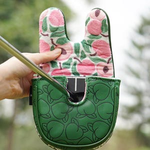 Azalea blommigt persikomönster, "Georgia on my mind", Putter Golf huvudskydd, För DF3, Blade putter, Golfgåva bild 4