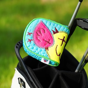 Funda para putter DF3/OZ.1, funda para cabeza de golf, compatible con el eje central LAB DF3, diseño de pájaro con cierre magnético, piel con estampado de cocodrilo. imagen 16