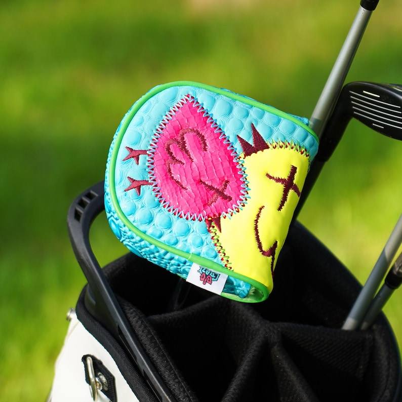 Funda para putter DF3/OZ.1, funda para cabeza de golf, compatible con el eje central LAB DF3, diseño de pájaro con cierre magnético, piel con estampado de cocodrilo. imagen 16
