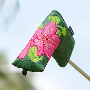 Azalea blommigt persikomönster, "Georgia on my mind", Putter Golf huvudskydd, För DF3, Blade putter, Golfgåva bild 15
