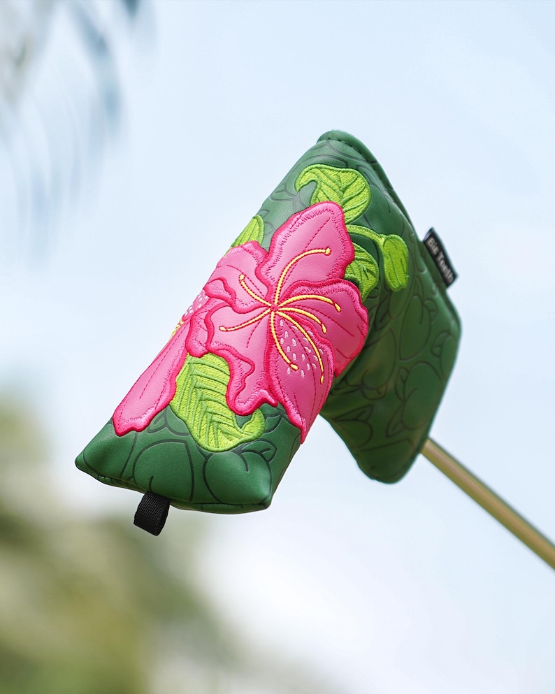 Azalea blommigt persikomönster, "Georgia on my mind", Putter Golf huvudskydd, För DF3, Blade putter, Golfgåva bild 15
