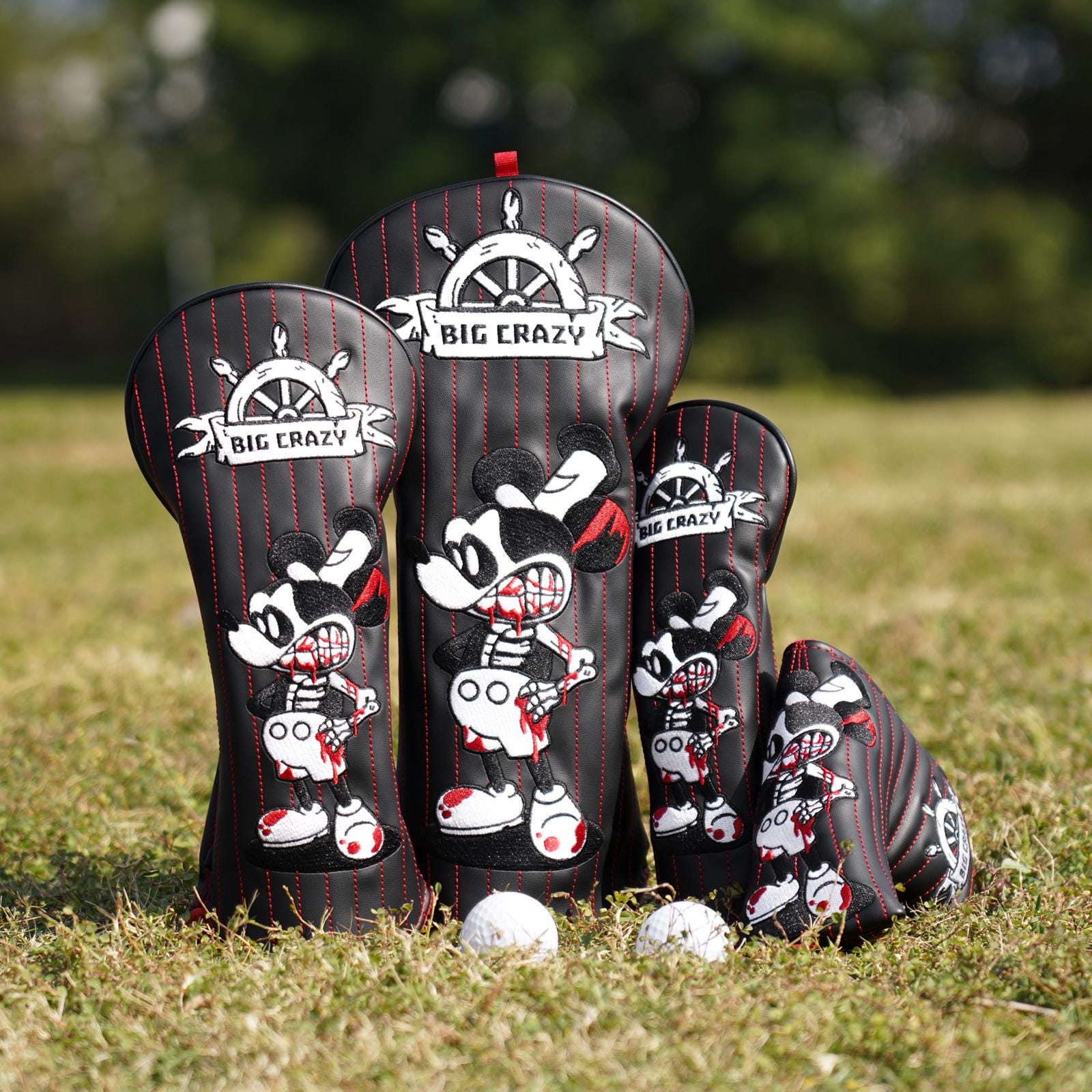 Funny Evil Mouse Golf Club Head Cover, for Driver, Hybrid, Fairway