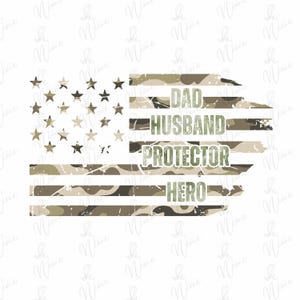 Papá, esposo y héroe protector vintage (Personaje con foto), Papá retro, Regalo del Día del Padre, Camiseta de caza de camuflaje (Personaje con foto), El mejor papá del mundo (Personaje con foto), Papá del ejército (Personaje con foto), Bandera de EE. UU.