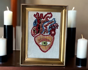 Anatomical Heart Embroidery