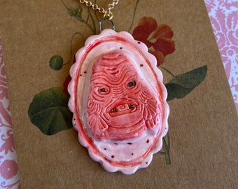 Pink Creature Ceramic Necklace