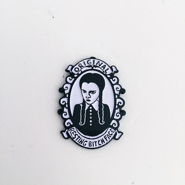 Wednesday Addams enamel pin