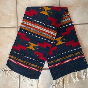 Zapotec Wool Table Runner – 39&quot; x 10&quot; – Handmade in Oaxaca Mexico
