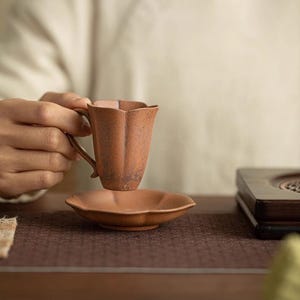 Handmade Small coffee mug,3oz ceramic mug,Minimalist ceramic cup, Modern espresso cup,ceramic toasted cup and saucer,pottery cappuccino cup