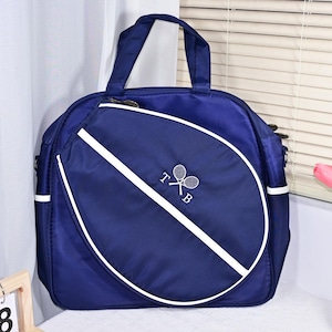 Personalized Tennis Tote, Custom Monogram Duffel, Tennis Gear Organizer, Embroidered Travel Bag, Gifts for Tennis Lovers, Paddle Tennis Bag